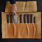 8-Slot Leather Chef Knife Carrier