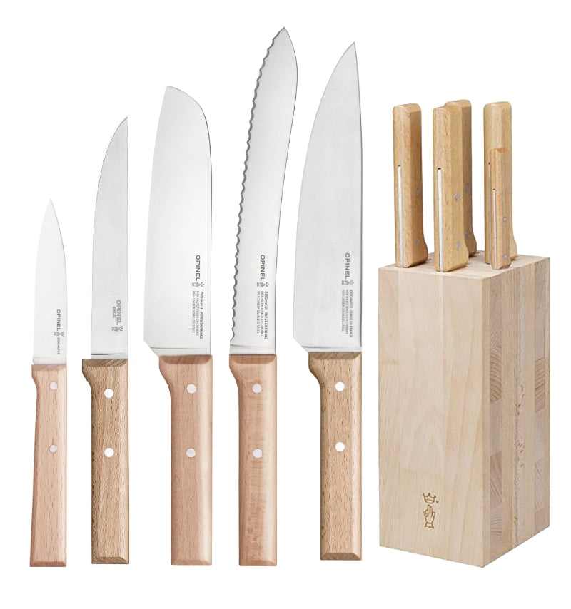 Parallele 5 Piece Chef Knife Set with Block